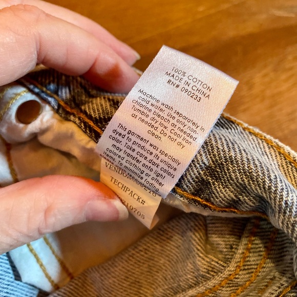 PacSun High Rise Straight Jean with butterflies raw hem twee - Picture 10 of 15